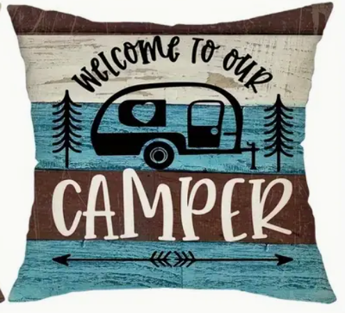 Camping Throw Pillows