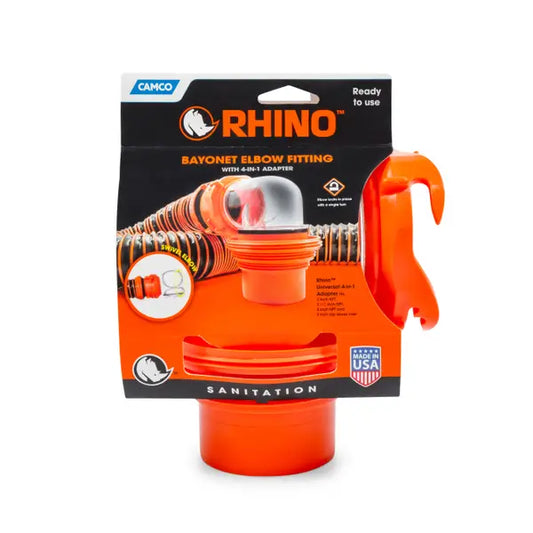 Rhino Bayonet Elbow Fitting w/ 4 in 1 Adapter