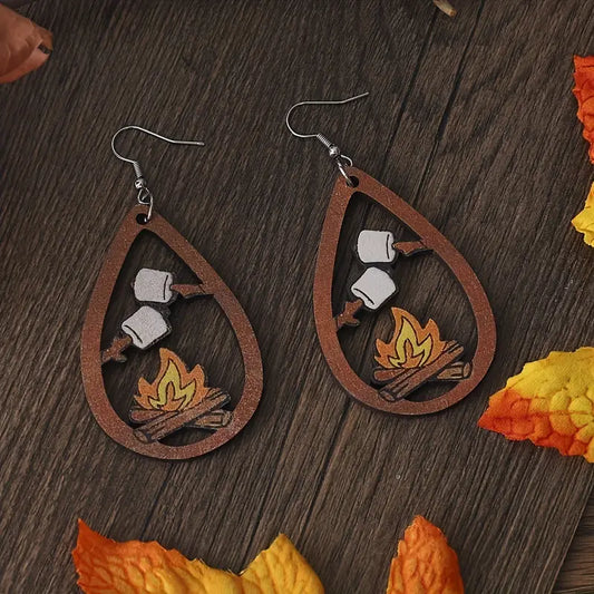 Marshmallow Campfire Earrings